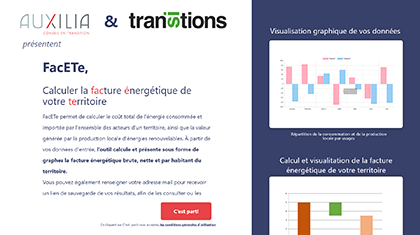 Cliquez pour agrandir page accueil application Web outil Facete