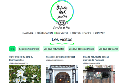 Cliquez pour agrandir page des visites du site Balades aux jardins